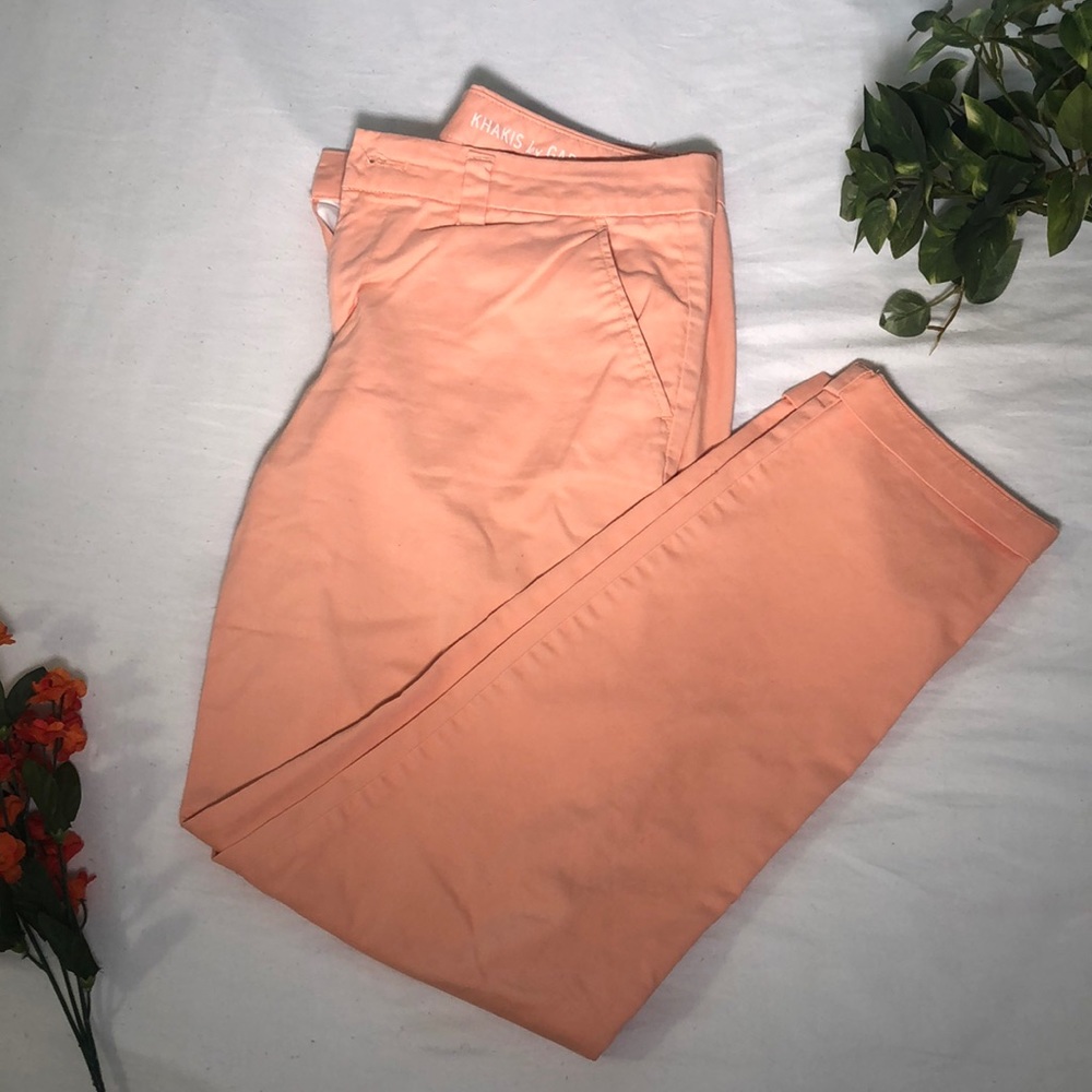 Peach Broken-In Straight Khakis
